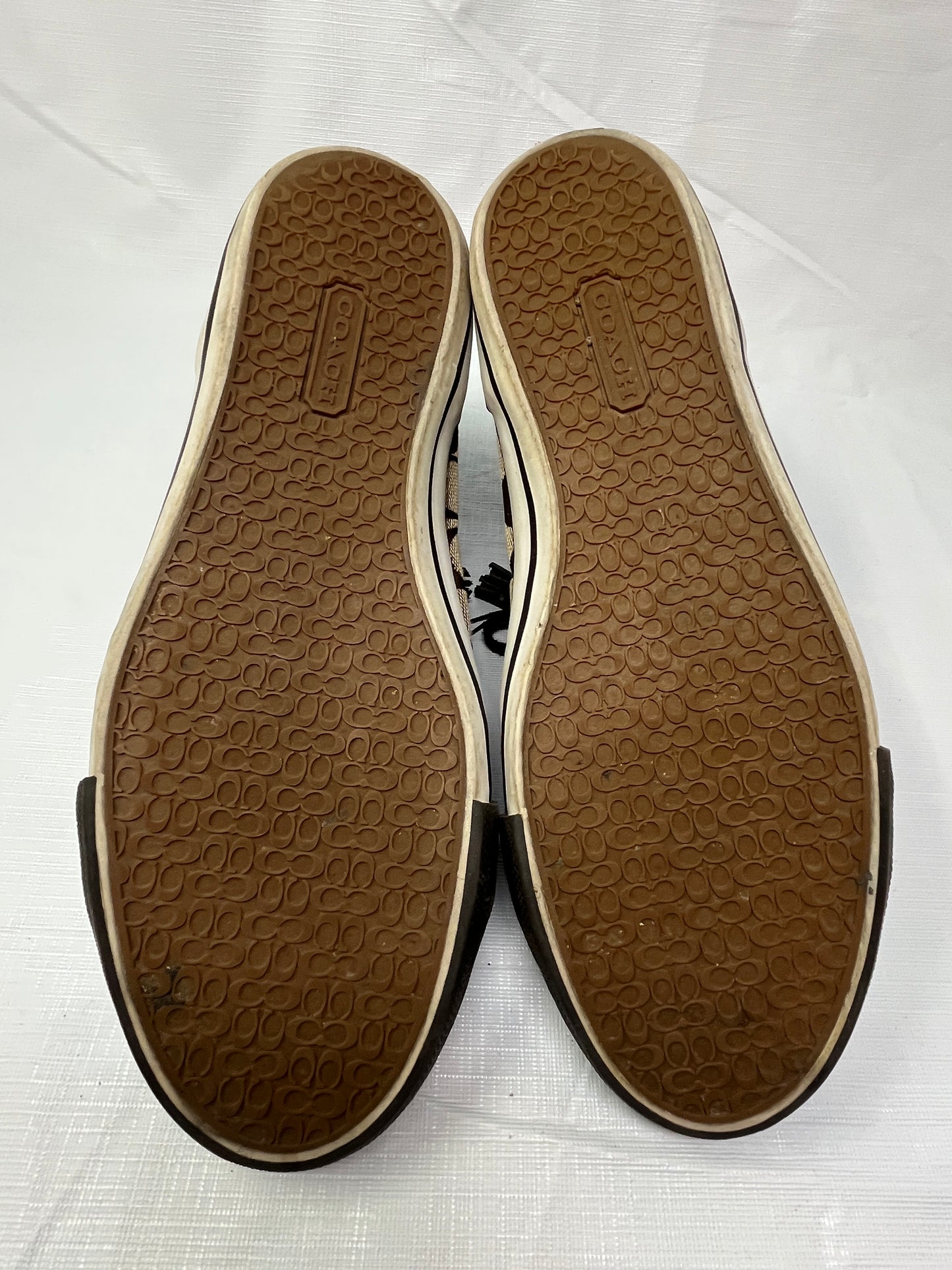 Coach Fizzle High Top Womens Size 10B Dark Brown Athletic Buckle Shoes Sneakers