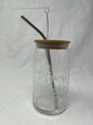 Best Dog Mom Ever Glass Wooden Top Metal Straw