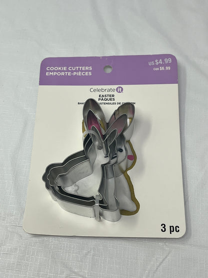 Celebrate it Easter Bunny Cookie Cutters 3 pc