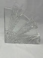 Cut Crystal Art Deco Fan Shape Design Paperweight – 5.5" x 5.5" x 1"