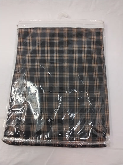 Park Designs Sturbridge Single Round Valance 54"x32" Navy Plaid New Sealed