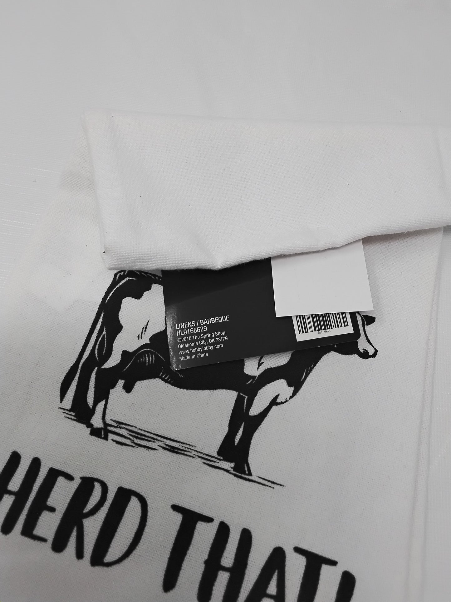 The Spring Shop “Herd That!” Cow Kitchen Towel Hobby Lobby w/ Tags