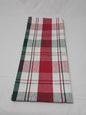 Ritz Kitchen Towel Red White Green Plaid 100% Cotton 29x19