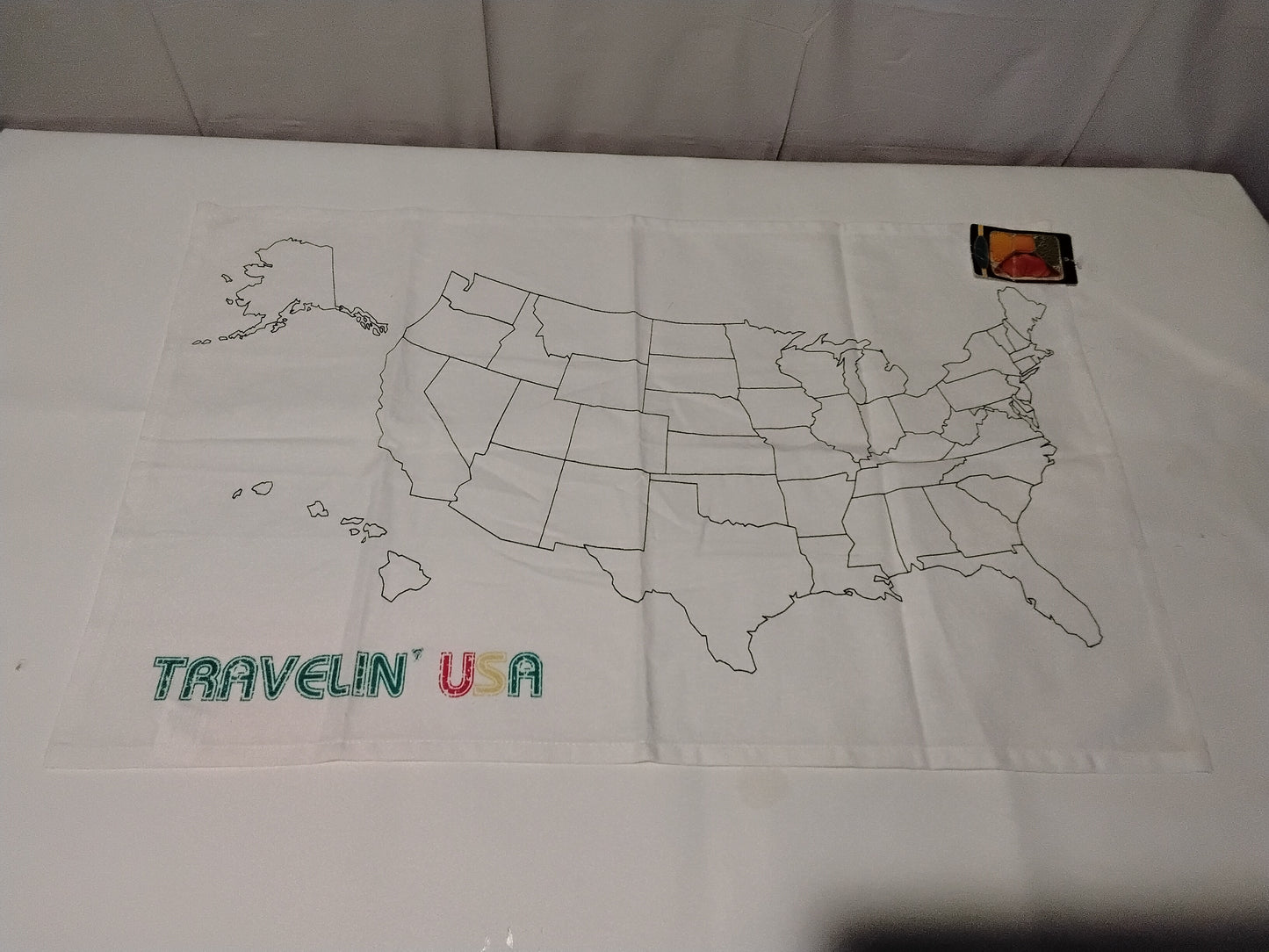 Moda Home Linens “Travelin’ USA” Kitchen Towel Map Design w/ Tag