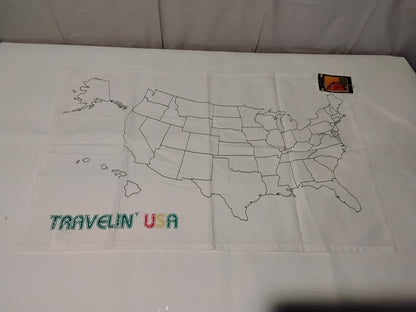 Moda Home Linens “Travelin’ USA” Kitchen Towel Map Design w/ Tag