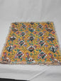 Set of 4 Boho Floral Tapestry Fringe Placemats Mustard Multi 17” Square