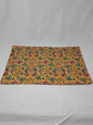Set of 2 Floral Bird Placemats Mustard Yellow Multicolor 19x12 Boho Kitchen Decor