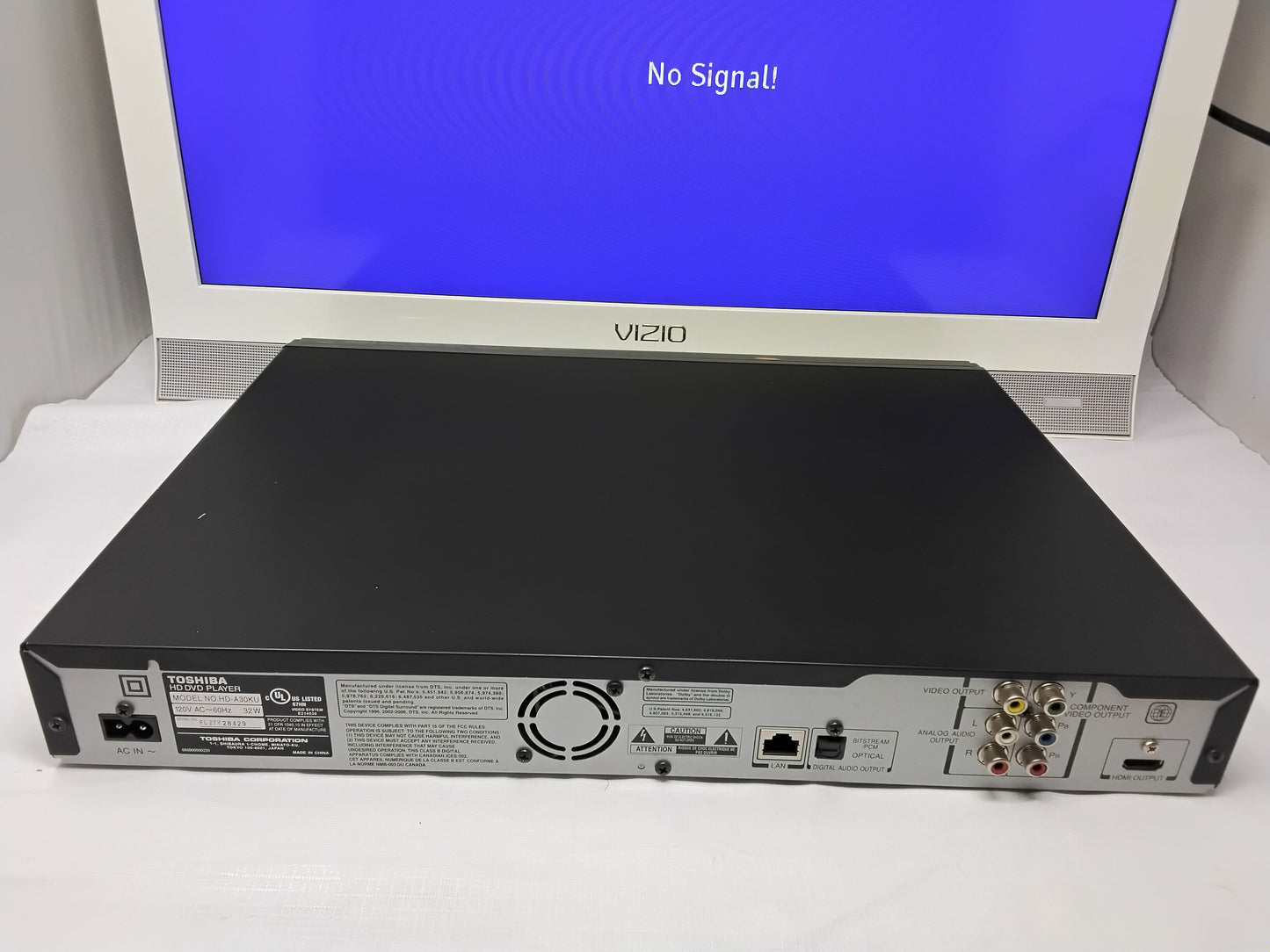 Toshiba HD DVD Player HD-A30KU No Remote See Photos