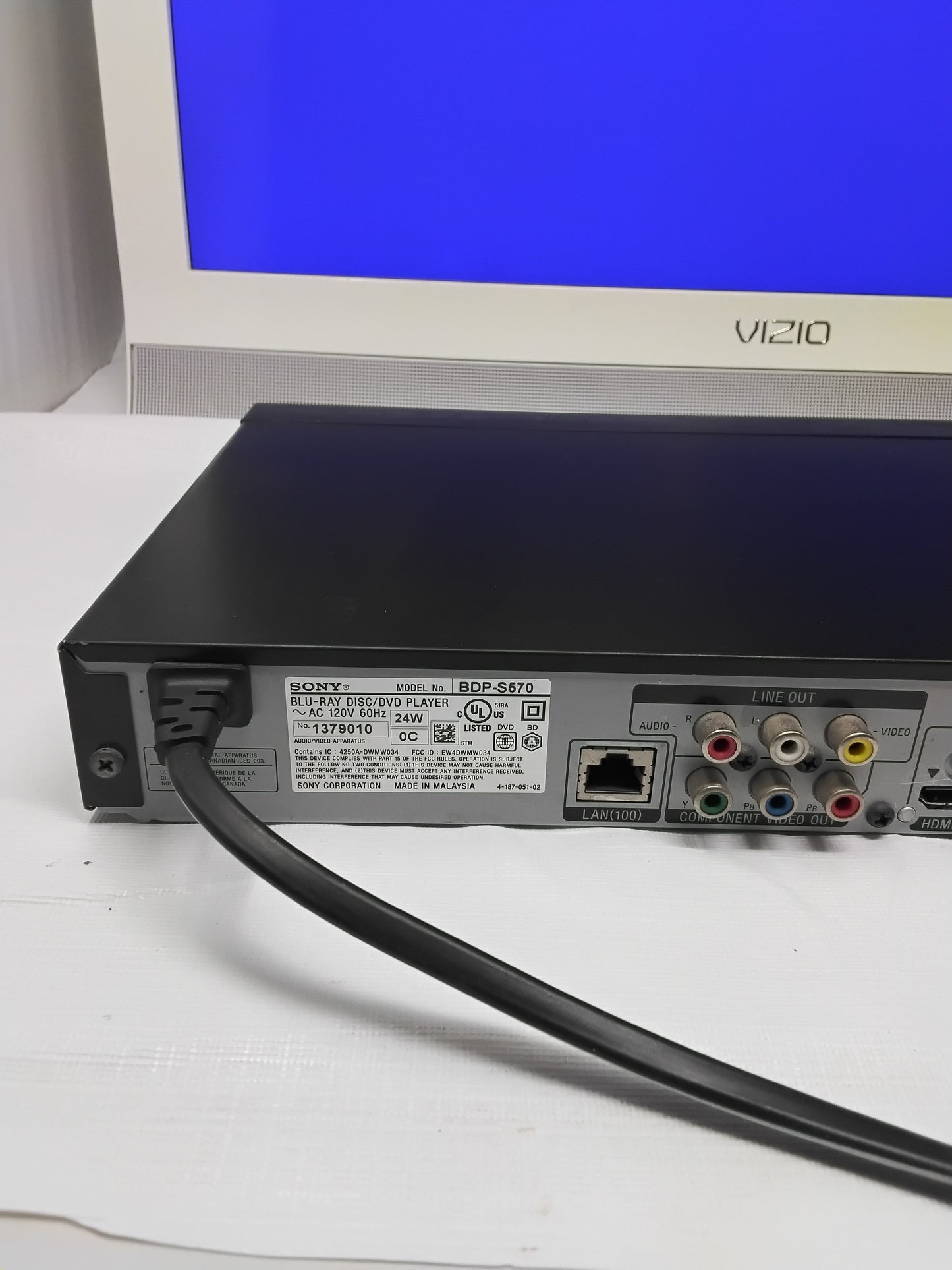 Sony Blu-ray Disc DVD Player BDP-S570 Tested Works No Remote