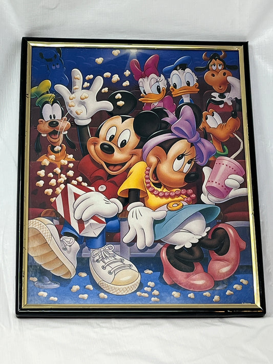 Disney Mickey & Minnie Matinee Print – Framed 14"x11" Wall Art