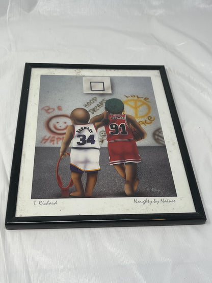 T. Richard Basketball Print – “Naughty by Nature” Barkley & Rodman, 11"x14"