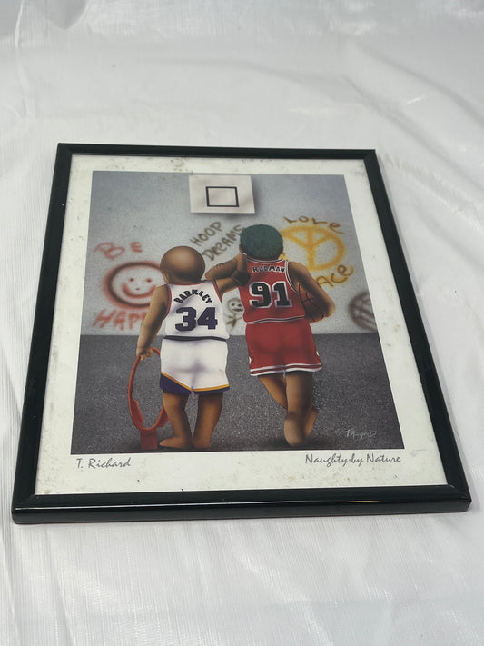 T. Richard Basketball Print – “Naughty by Nature” Barkley & Rodman, 11"x14"