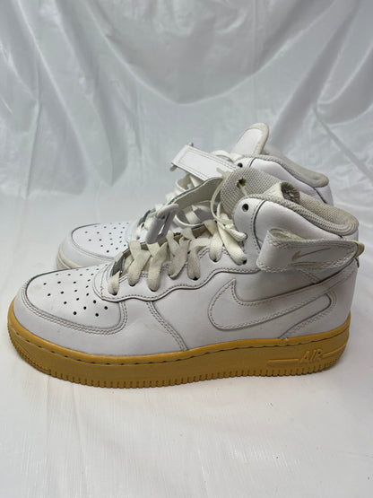Nike Air Force 1 Mid GS Sneakers – Size 5.5Y, White/Gum (2010)