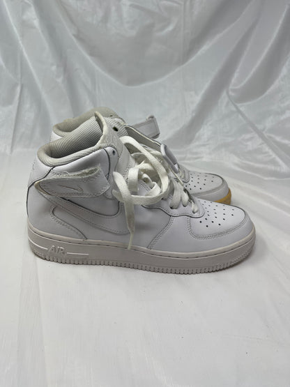 Nike Air Force 1 Mid GS Sneakers – Size 5.5Y, White/Gum (2010)