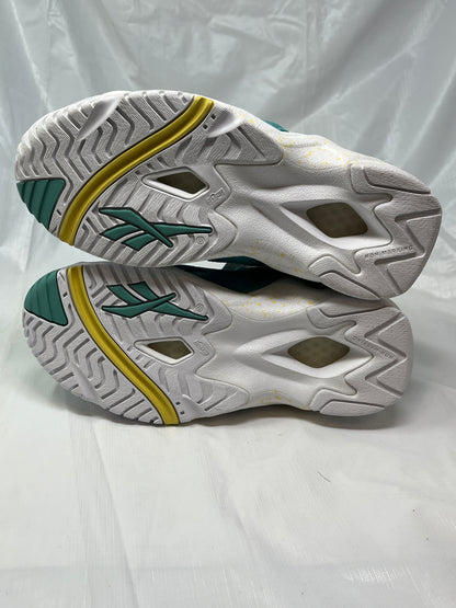 Reebok Kamikaze II Mid Girls Sneakers – Size 5, Jadite/Teal/White/Yellow