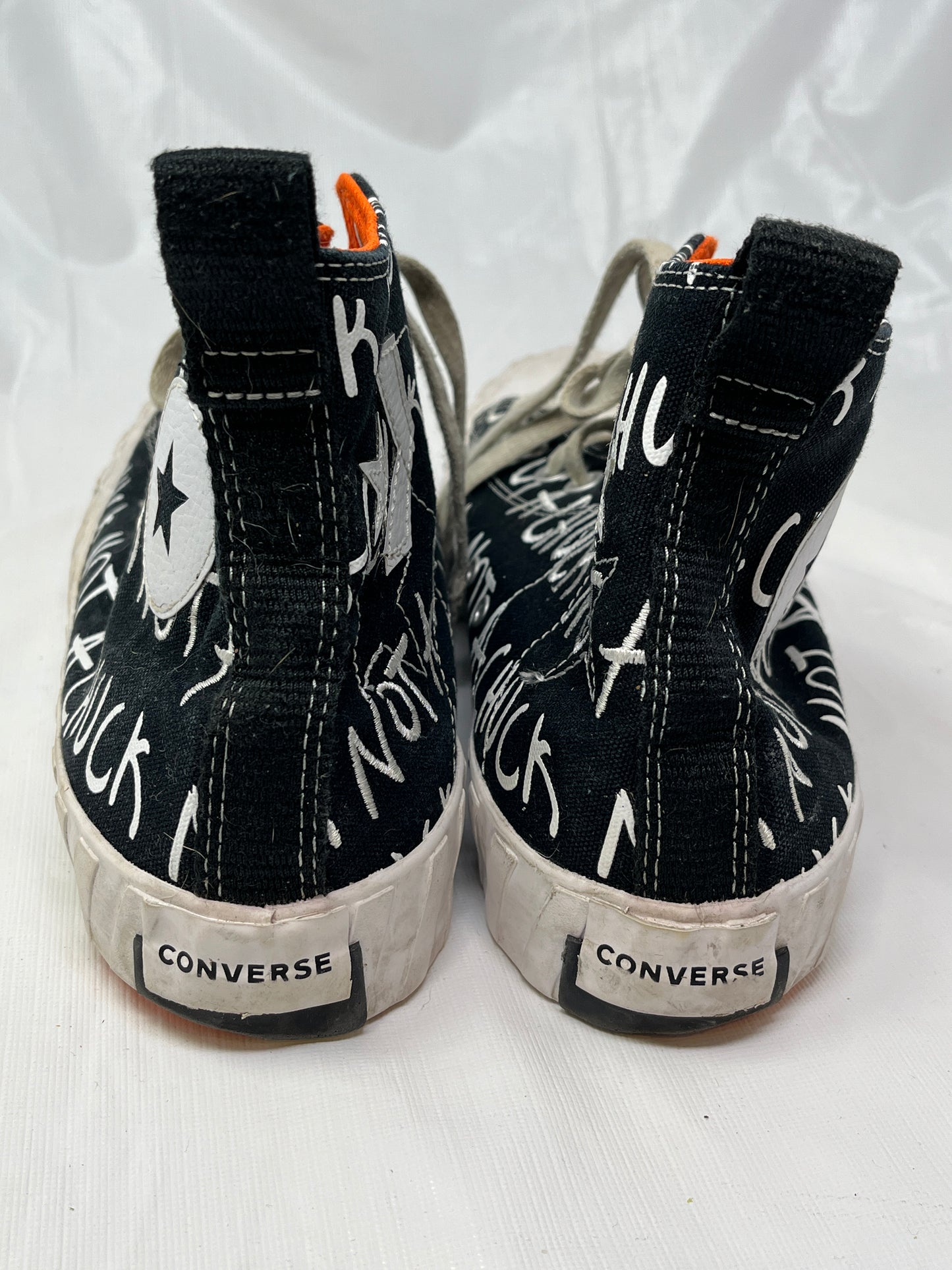 Converse UNT1TL3D Hi Men’s Sneakers – Size 9, Black/White/Bold Mandarin