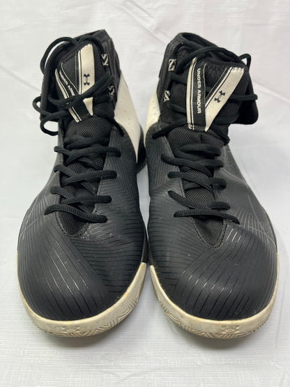 Under Armour Rocket Black White Basketball Shoes Mens Size 13