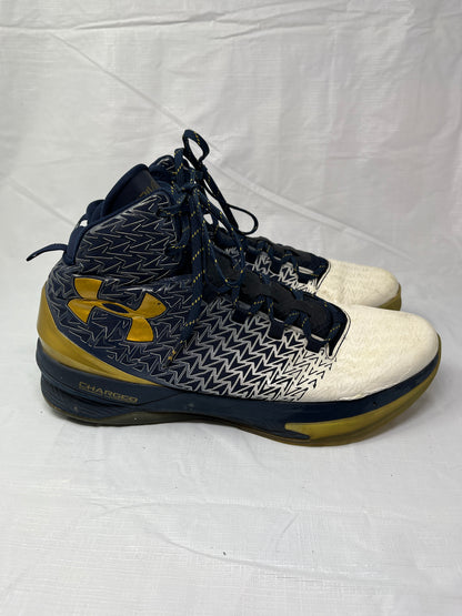 Under Armour Blue White Sports Shoes Sneakers Size 13