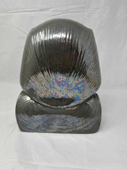Pharaoh Bust Statue Gold Tone Face Iridescent Body 9 Inch