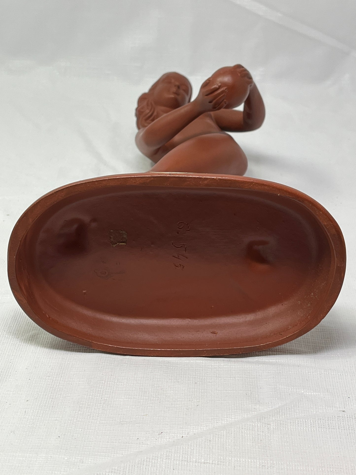 Art Deco Terracotta Nude Dancer Figurine Goldscheider Style G545 11.5 Inch