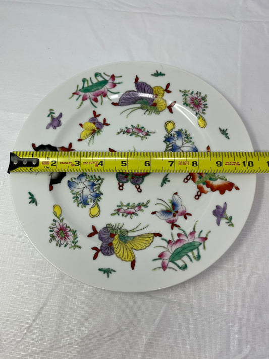 Japanese Porcelain Ware Plate ACF Decorated in Hong Kong Butterfly