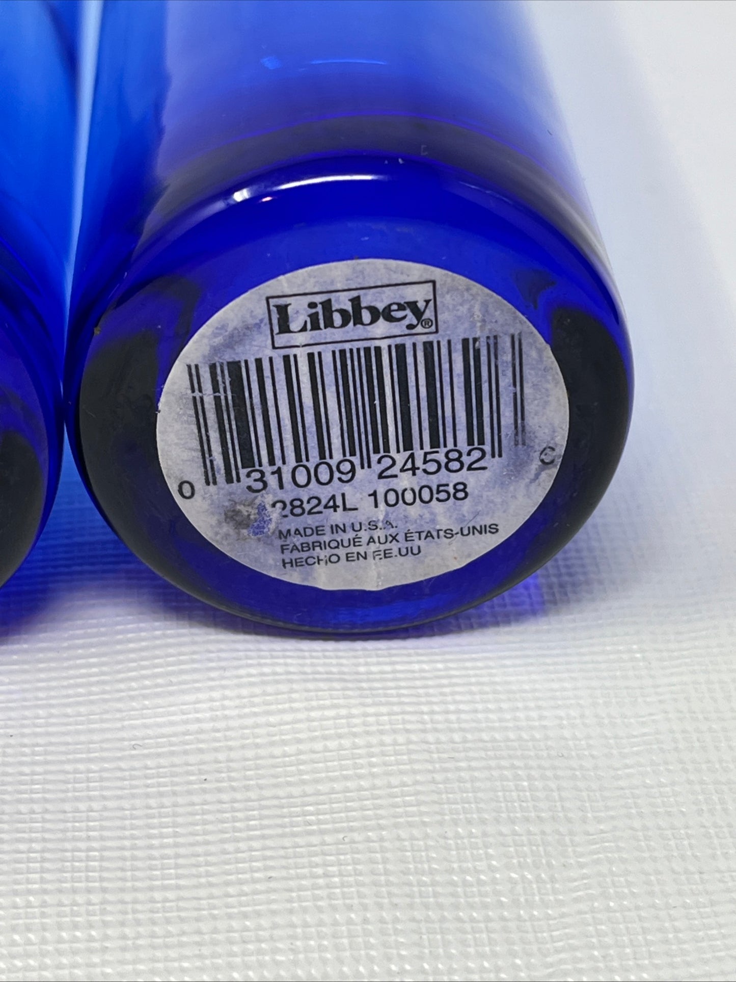 Vintage Libbey Cobalt Blue Bud Vases Set of 5 7.5" Flute