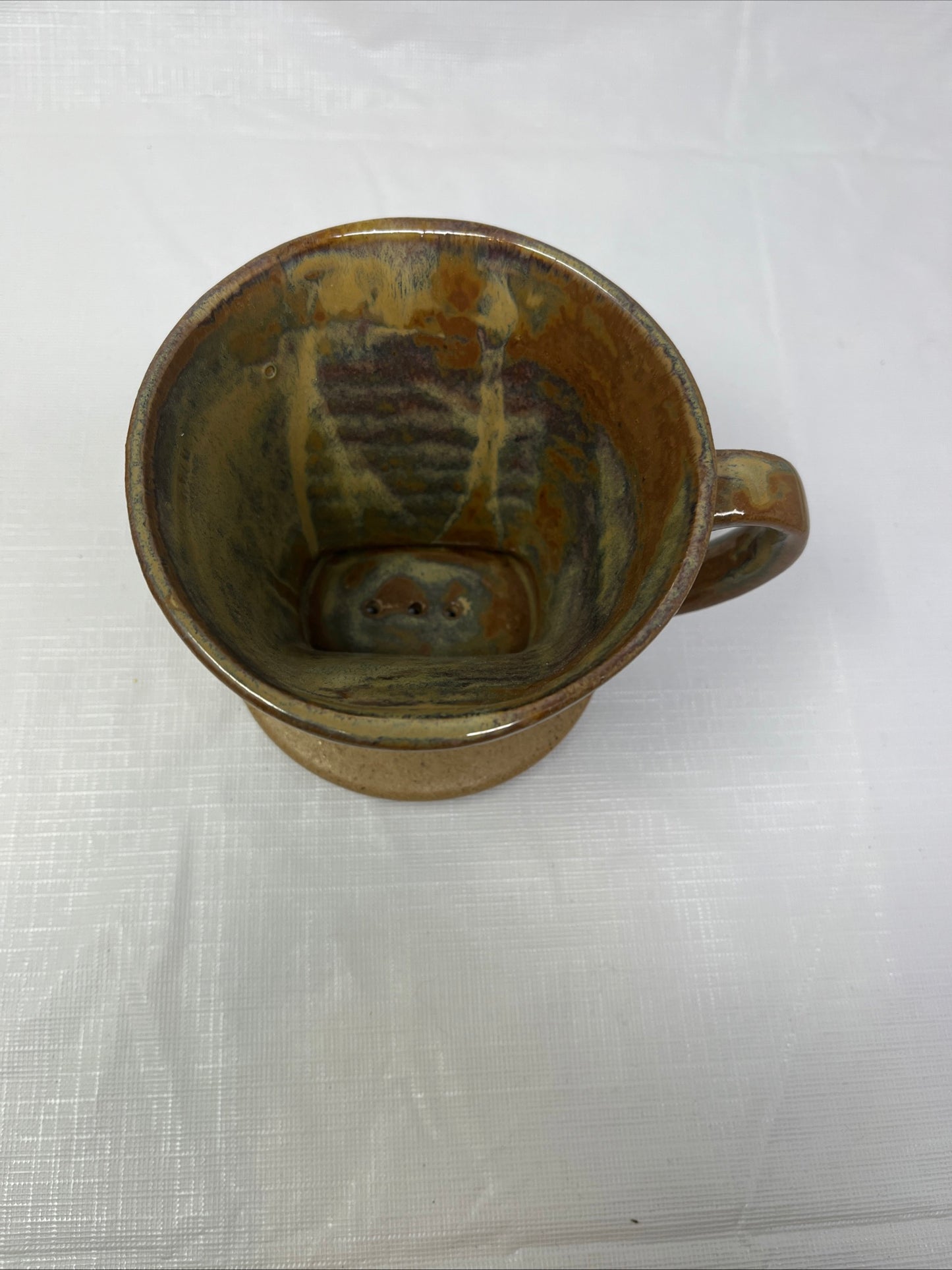 World Market Stone/Brown Ceramic Pour‑Over Coffee Dripper