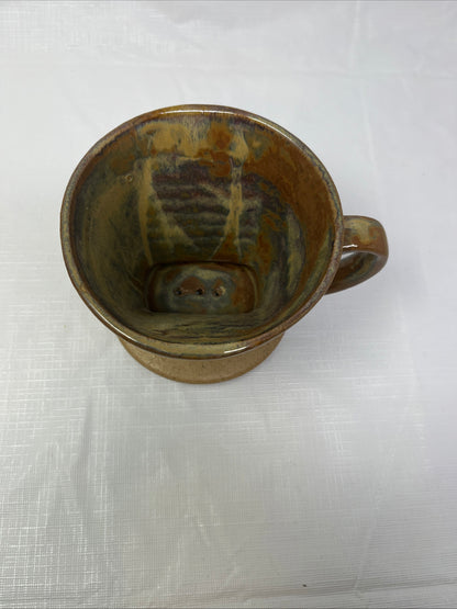 World Market Stone/Brown Ceramic Pour‑Over Coffee Dripper