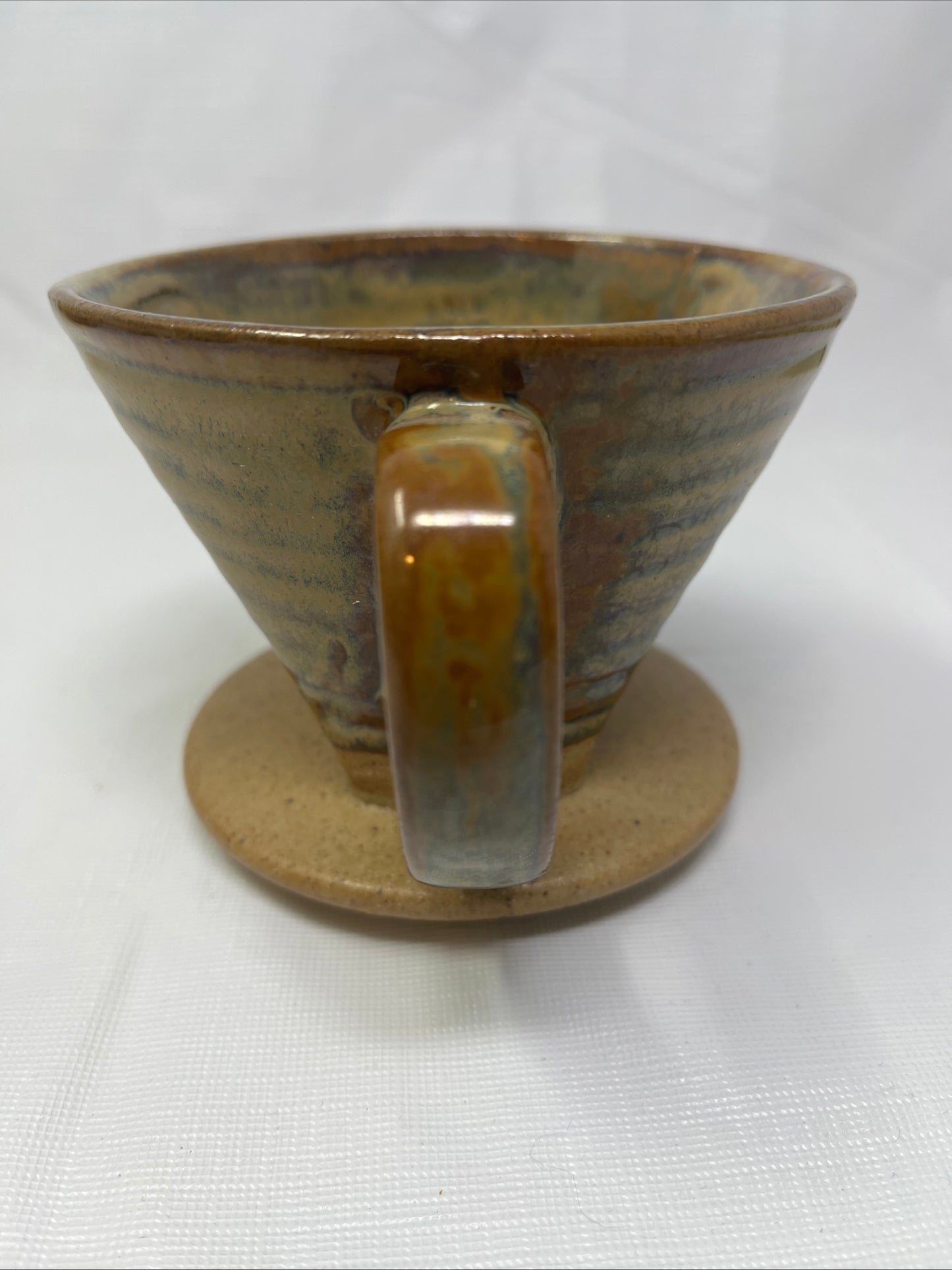 World Market Stone/Brown Ceramic Pour‑Over Coffee Dripper