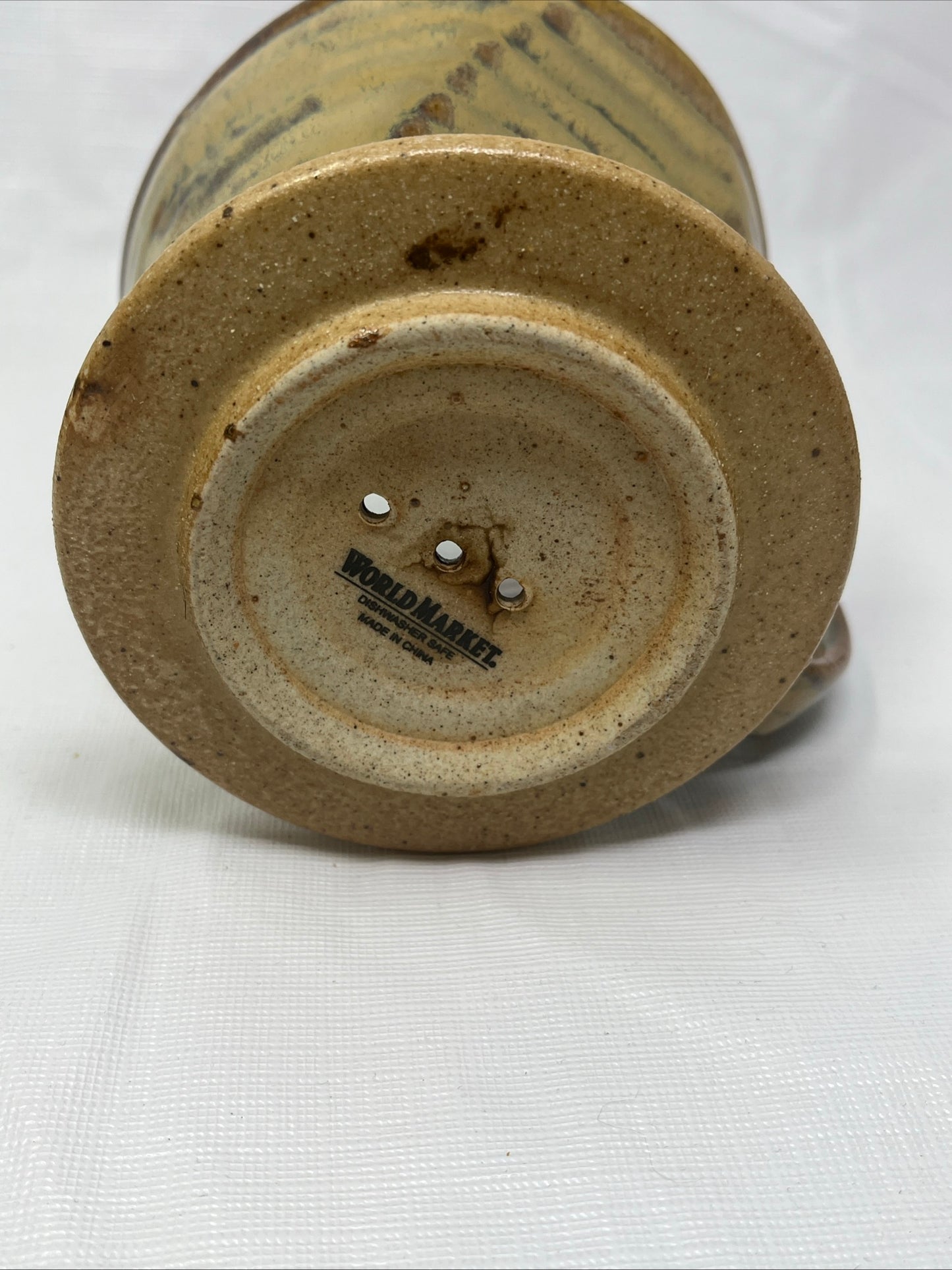 World Market Stone/Brown Ceramic Pour‑Over Coffee Dripper