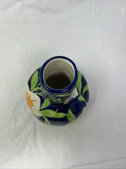 Leah Reena Goren for Anthropologie Floral Ceramic Vase 6.5" Tall Excellent Condition