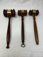 Vintage Set of 3 Wooden Presentation / Judge / Auctioneer Gavels — 1974–1982