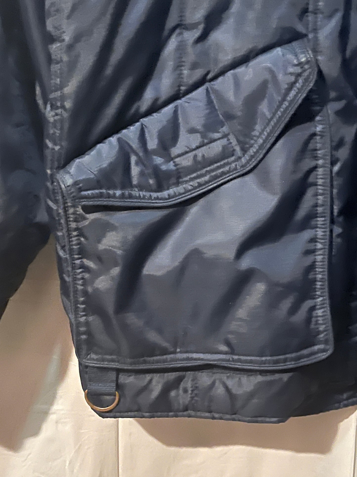Vintage Rocawear Quilted Bomber Jacket 2XL Navy Blue Hip Hop Y2K