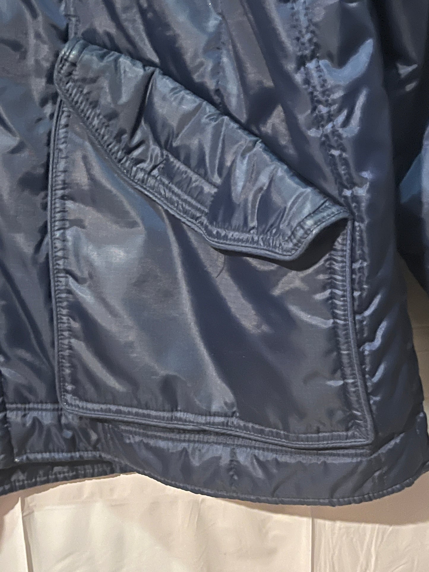 Vintage Rocawear Quilted Bomber Jacket 2XL Navy Blue Hip Hop Y2K
