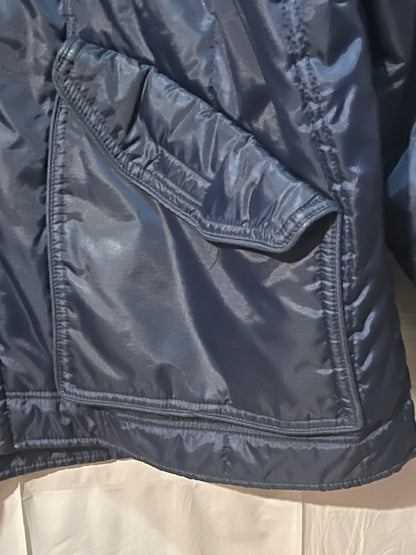 Vintage Rocawear Quilted Bomber Jacket 2XL Navy Blue Hip Hop Y2K