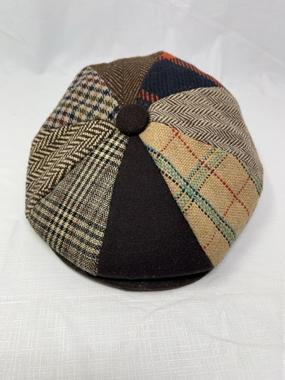 Epoch Hats Company 100% Wool Multi-Pattern Patchwork Newsboy Cap - Size Medium - photo 1
