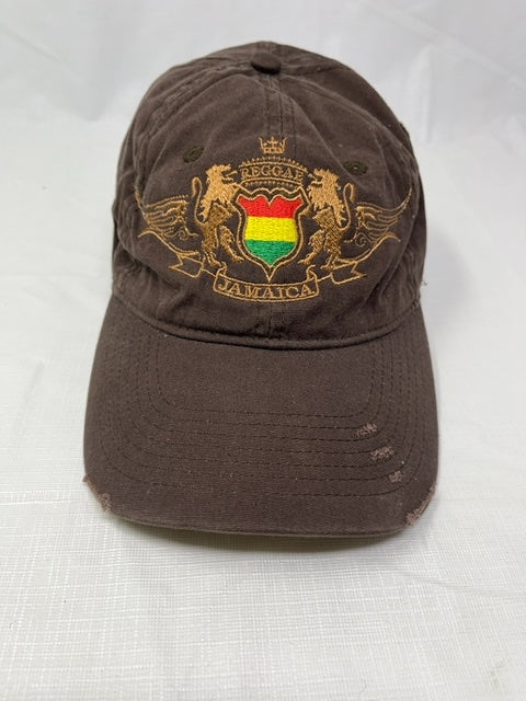 Sun Island Reggae Jamaica Embroidered Brown Cotton Cap - photo 1